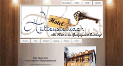 Desktop Screenshot of hotel-huettensteinach.de