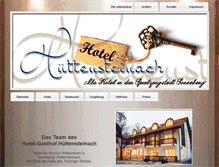 Tablet Screenshot of hotel-huettensteinach.de